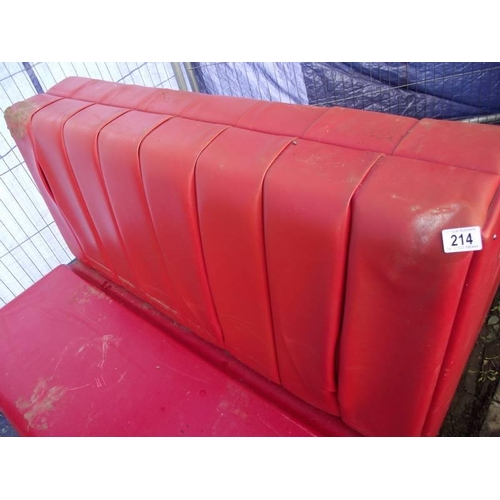 214 - A double sided retro 1950's style diner seat. COLLECT ONLY.