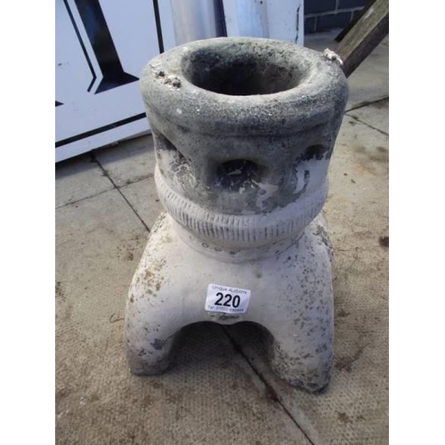 220 - An ornamental Chinese pot. COLLECT ONLY.