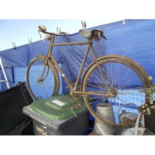 224 - A vintage rod braked bicycle for restoration, COLLECT ONLY.