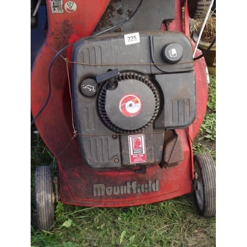 225 - A Mountfield Monarch lawn mower (needs blade) COLLECT ONLY.