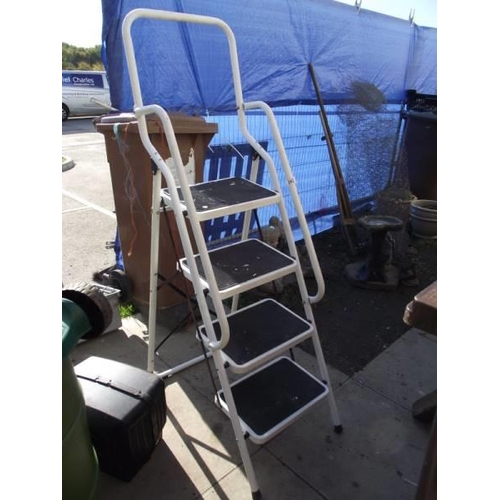 242 - A large four tread step ladder. COLLECT ONLY.