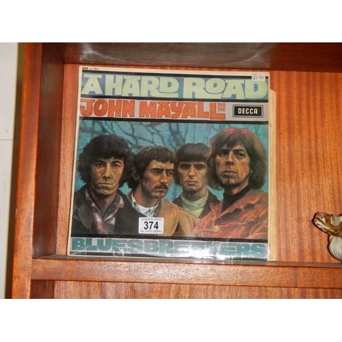 374 - A Hard road John Mayall record, Mono Decca red unboxed label.