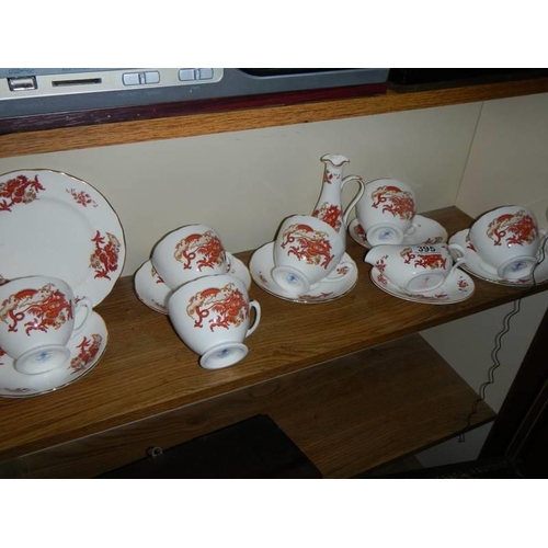 395 - A quantity of Crown Derby tea ware.