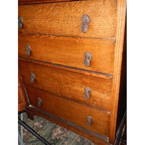 403 - A wooden four drawer bedroom chest. COLLECT ONLY.