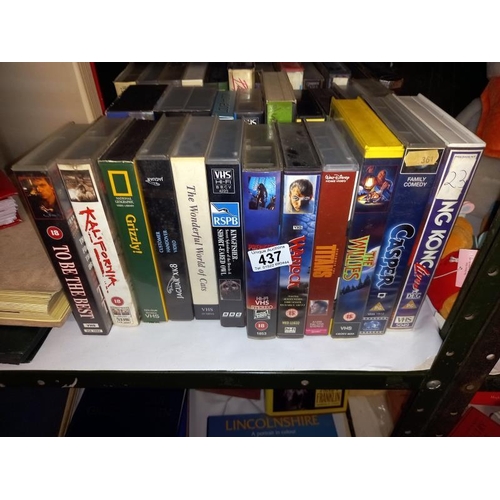 437 - A mixed lot of VHS tapes