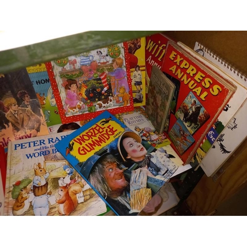 449 - A shelf of children's books including Worzel Gummidge & Tiswas book