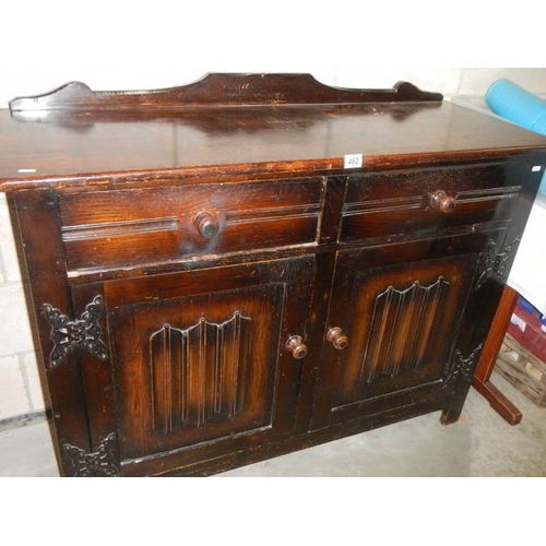 462 - An old oak sideboard, COLLECT ONLY.