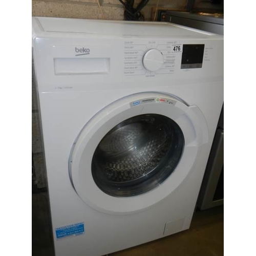 476 - A Beko washing machine, COLLECT ONLY.