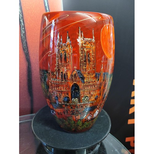 530 - An amazing one of a kind vase by Anita Harris featuring Lincoln Cathedral (Donated by Stoke Art Pott... 