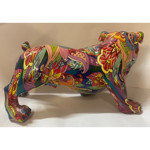 508 - A decoupage style Bulldog figure