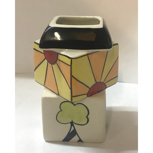 511 - A prototype Lorna Bailey Studio Design miniature cube vase