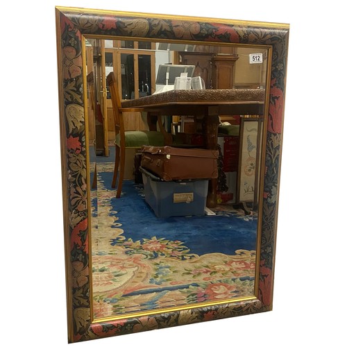 512 - A large TiaraCraft mirror with a William Morris style frame