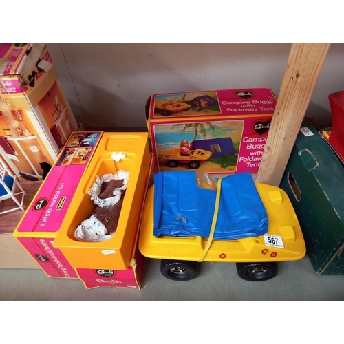 567 - A good selection of 1970's boxed Sindy furniture in various conditions (some items A/F, some boxes A... 