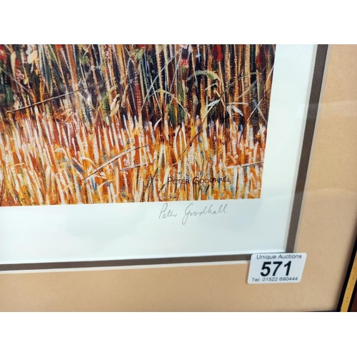 571 - A framed & glazed limited edition print by Peter Goodhall