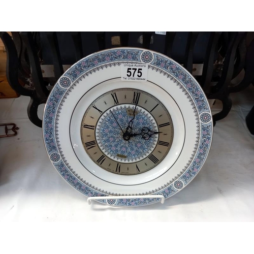 575 - A Spode blue and white kitchen clock