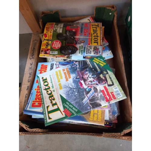 593 - 2 boxes of classic tractor  and model collector magazines etc