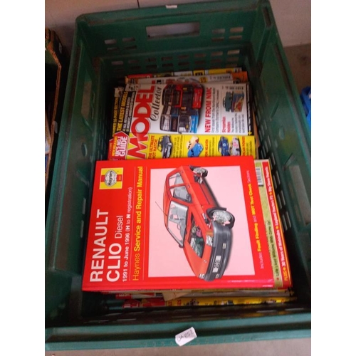 593 - 2 boxes of classic tractor  and model collector magazines etc