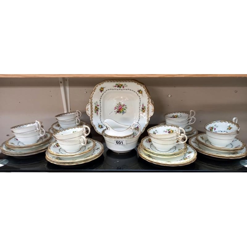 601 - A 40 piece Aynsley tea set