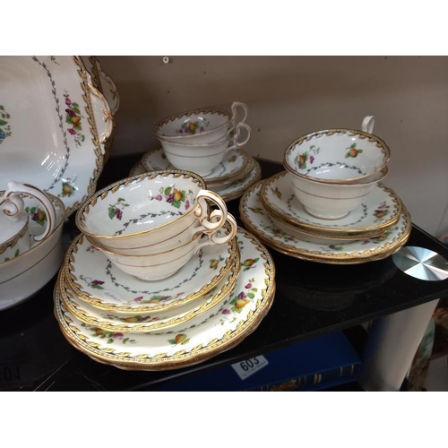 601 - A 40 piece Aynsley tea set