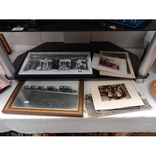 604 - Quantity of original photos of Armstrong Siddeley and Austin funeral cars, including Rolls Royce fro... 