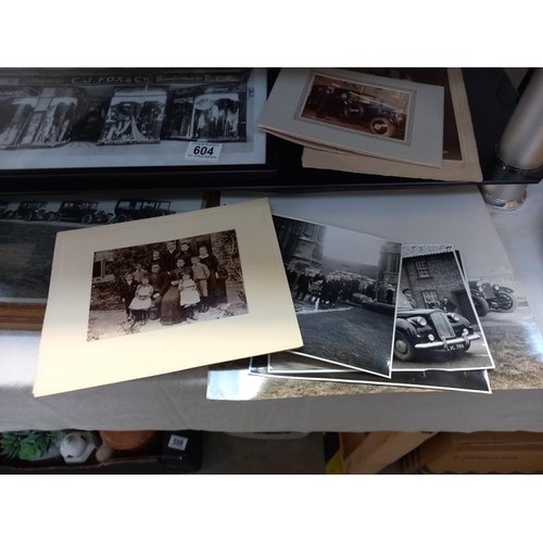 604 - Quantity of original photos of Armstrong Siddeley and Austin funeral cars, including Rolls Royce fro... 