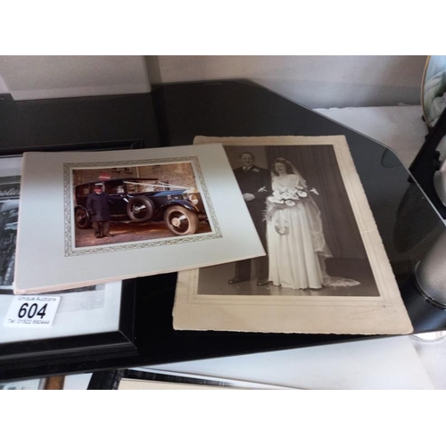 604 - Quantity of original photos of Armstrong Siddeley and Austin funeral cars, including Rolls Royce fro... 