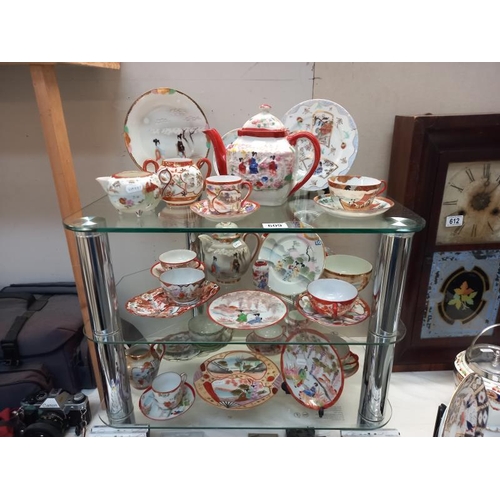 609 - A good lot of Chinese china including teapots, cup and saucers etc