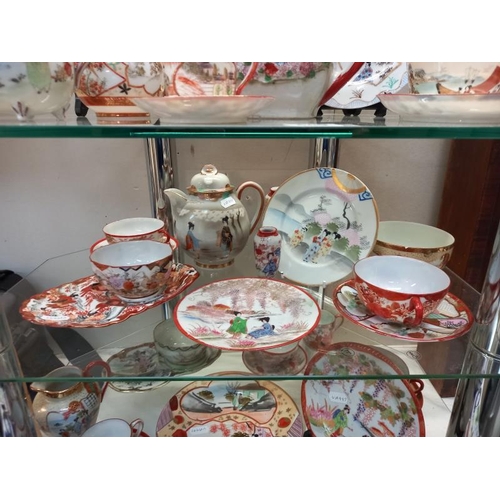 609 - A good lot of Chinese china including teapots, cup and saucers etc