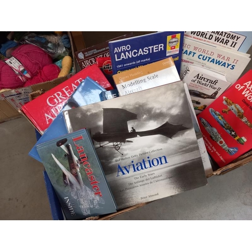 652 - A box of aeroplane/aeronautical books