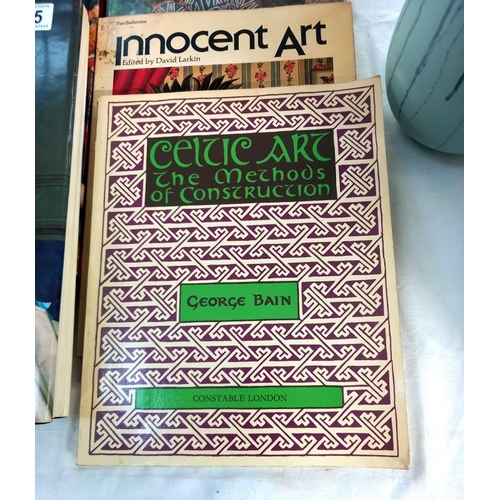 675 - A selection of books on art and artists, including African and Celtic etc.