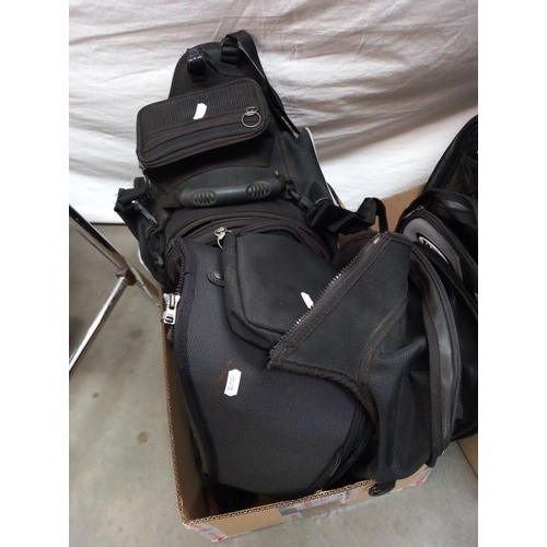 741 - A selection of motorcyclist back packs/ruck sacks etc