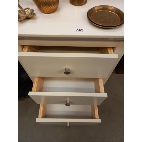 749 - A white painted desk