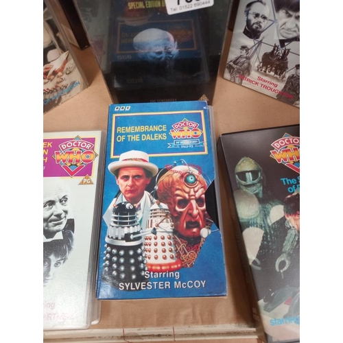 759 - A quantity of vintage Dr who VHS video cassettes, includes 1 sealed in packet