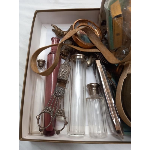 801 - A good lot of miscellaneous including military flask etc