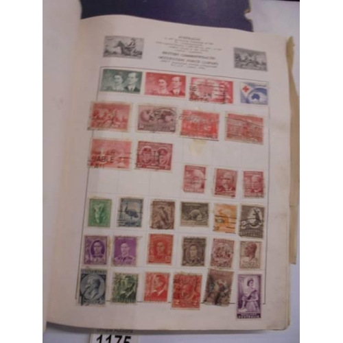 1175 - An album of postage stamps including six penny reds.