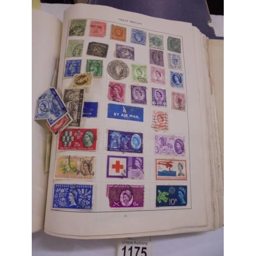 1175 - An album of postage stamps including six penny reds.