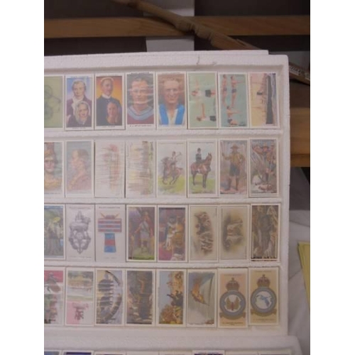 1185 - 125 sets of replica cigarette cards with information.