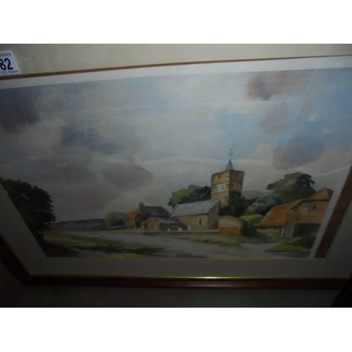 582 - Two framed and glazed rural scene watercolours, COLLECT ONLY.