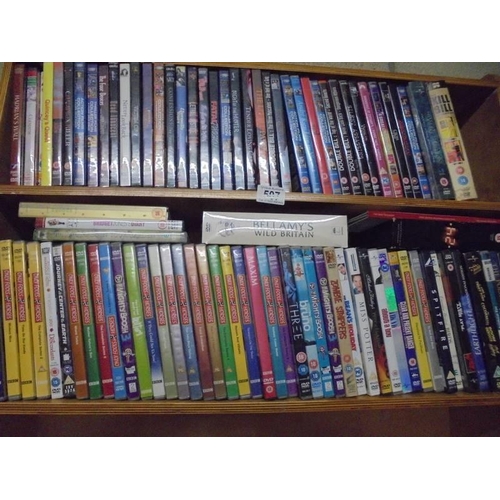 507 - Two shelves of assorted DVD's.