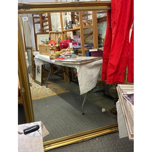 535 - A fine large gilt frame mirror 106cm x 136cm