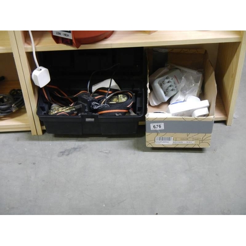 676 - A quantity of rechargable battery chargers etc.,