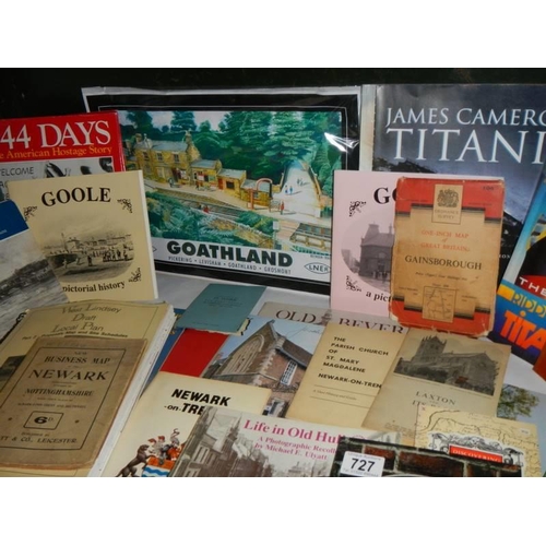 727 - A mixed lot of local maps and guide books etc.,