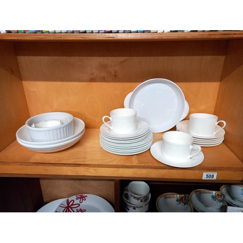 508 - A good lot of assorted ceramic dinner ware etc.,