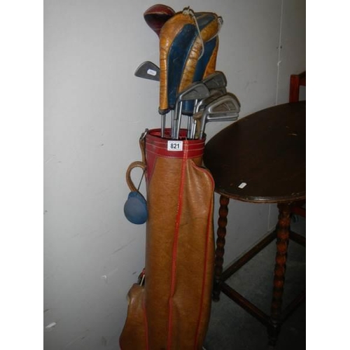 821 - A good set of vintage golf clubs, COLLECT ONLY.