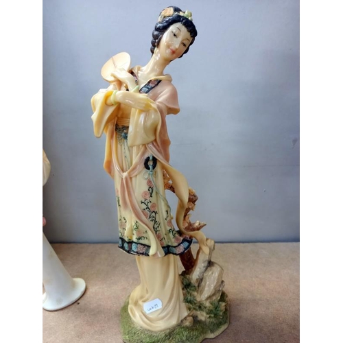 624 - 3 Geisha girl figurines