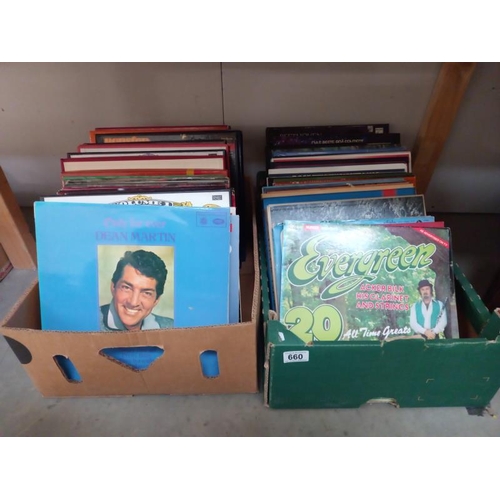 660 - 2 boxes of LP records