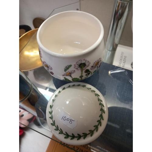 674 - A Port Meirion teapot, sugar bowl and milk jug