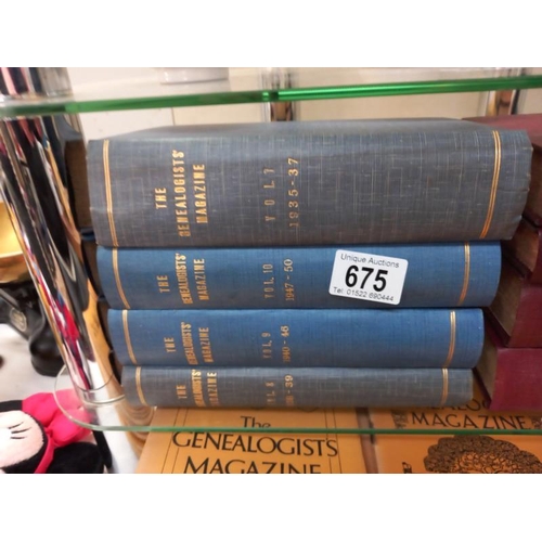 675 - A quantity of The Genealogist's magazines including bound volumes starting 1935