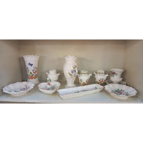 679 - A quantity of Aynsley china & 2 pieces of Wedgwood