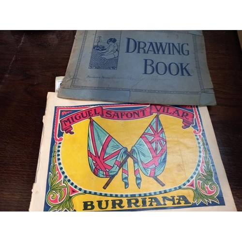 693 - 7 vintage drawing books of scraps, mainly fruit labels & advertising including Jaffa etc.